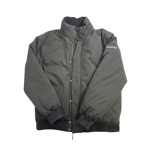 Abercrombie Fitch ULTRA Black Puffer‎ Jacket Men's XL Water Resistant NEW